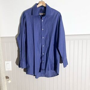 English Laundry Men’s Button Down Blue Dress Shirt